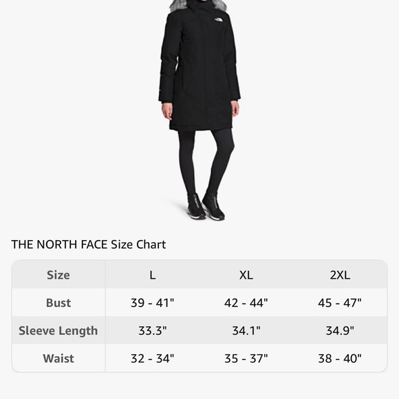 THE NORTH FACE Women’s Arctic Parka, Black, XL, like new! - Picture 7 of 8